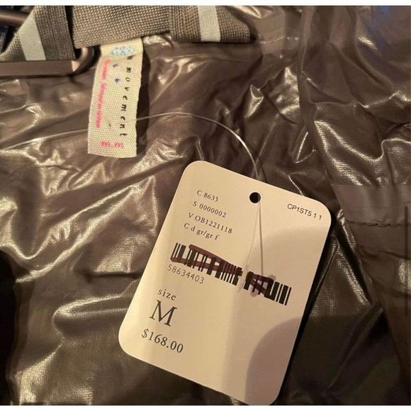 Free People Rain Check Packable Waterproof Olive Sport Jacket Size M - Picture 7 of 7